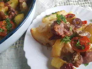 Мясо индейки с овощами в духовке