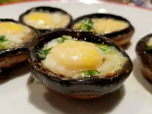 Mushrooms Stuffed with Quail Eggs