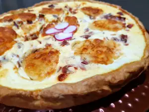 Quiche mit Ricotta und Jamón