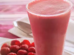 Batido vegano de frambuesa