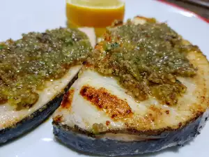 Swordfish with Peanut and Garlic Paste