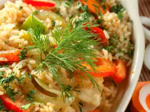 Pilaf with Bulgur and Roasted Vegetables