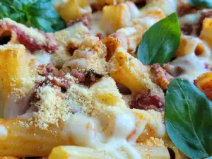 Gebackene Rigatoni Bolognese