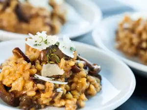 Risotto con boletus y parmesano