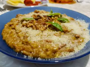 Risotto de boletus deshidratados