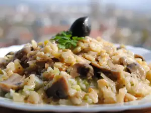 Risotto met champignons op Italiaanse wijze