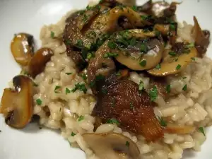 Risotto with Mushrooms and Meat