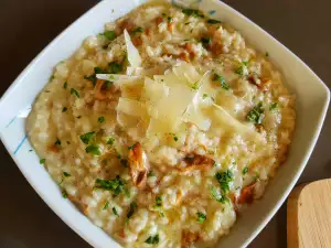 Risotto cu mascarpone și gălbiori