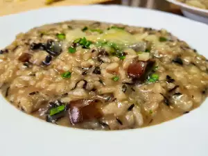 Risotto cu ciuperci Trâmbița Piticului