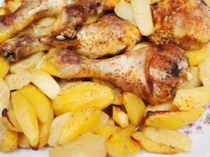 Chicken with Potatoes and Vegetable Sauce