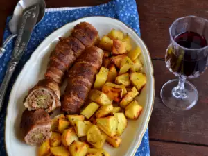 Rollitos de carne picada y bacon