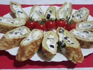 Rollitos de calabacín vegetarianos