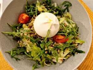 Salat mit Burrata und Rucola