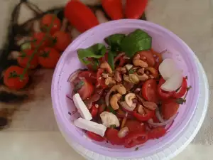 Armenian Salad with Cherry Tomatoes and Sweet Peppers