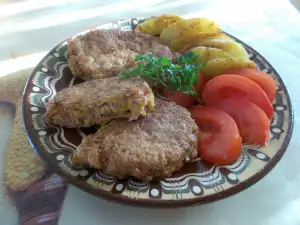 Hackfleischschnitzel mit Kürbis und Haferflocken