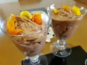 Mousse de chocolate sin huevos