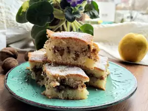 Pastel de membrillo y nueces