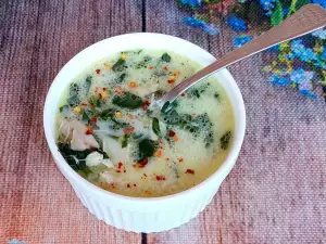 Keto Chicken Soup with Spinach