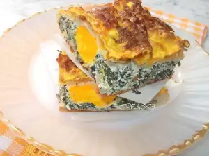 Spring Filo Pastry Pie with Spinach and Egg Yolks