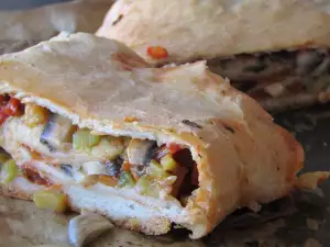 Veganistische Stromboli pizza