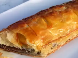 Strudel mit flüssiger Schokolade