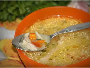 Куриный суп с овощами и сливками