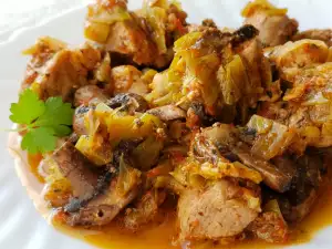 Cerdo guisado con puerros