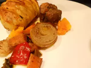 Cerdo con verduras al horno