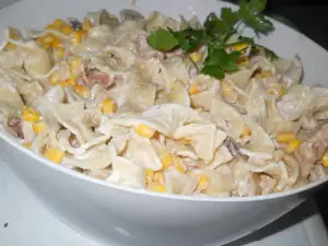 Tagliatelle mit Speck und Pilzen