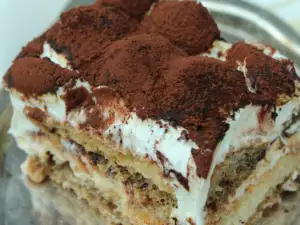 Tiramisú con chocolate blanco