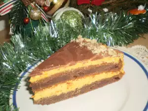 Tort de ciocolată cu cremă de dovleac