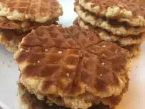 Waffles caseros con leche condensada