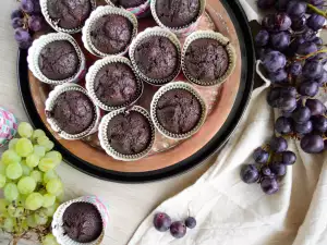 Cupcakes veganos de cacao y nueces