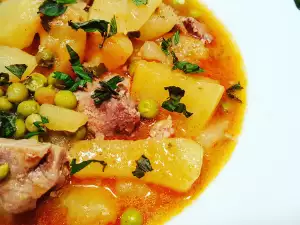 Рагу из свинины с картошкой и горохом