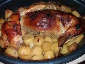 Conejo con patatas al horno