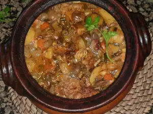 Rabbit with Vegetables in a Clay Pot