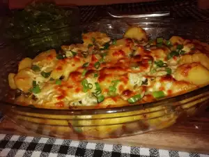 Potato Casserole with Cheeses and Cucumbers