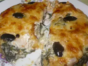 Casserole with Chicken Meat and Spinach