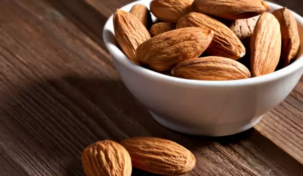 Bowl full of almonds