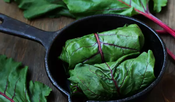 Sarma with beetroot leaves