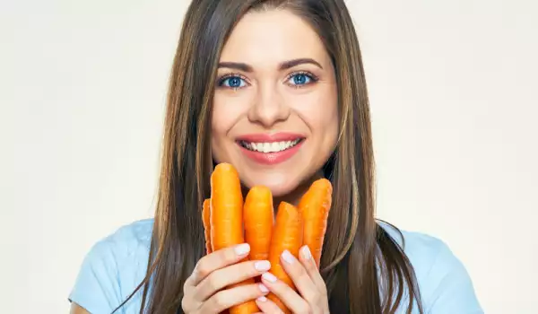 Carrots with beta carotene