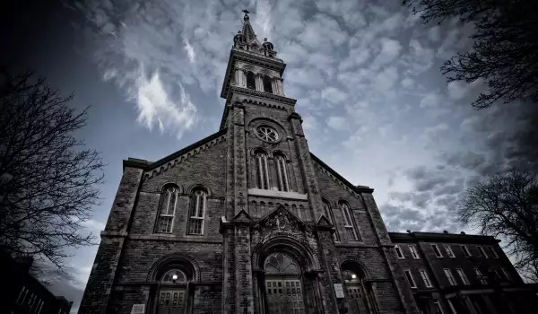 I walked into a very old   huge church