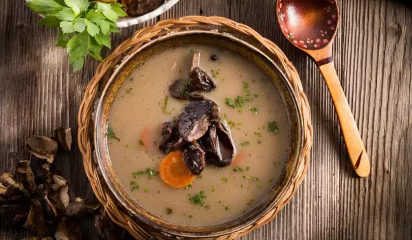 Black Trumpet Mushroom Soup