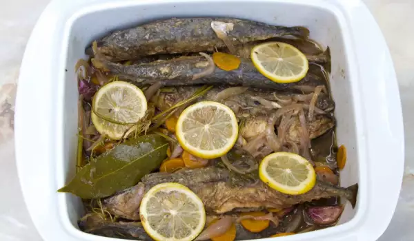 Fish with bay leaf