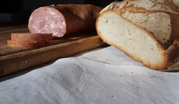 Sausage and bread