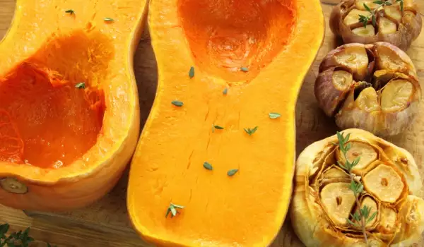 Whole roasted pumpkin