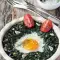 Spinach with Eggs and Cream Cheese