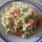 Scrambled Eggs with Leeks and Peppers