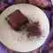 Brownie met pruimenjam en pure chocolade