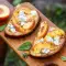 Bruschettas with Gorgonzola and Nectarines